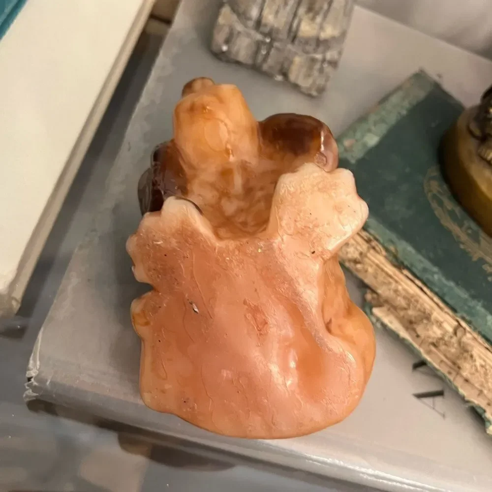 Vintage Bassett Hound Dog Wax Figure Candle Collectable Decorative Gloss Unlit